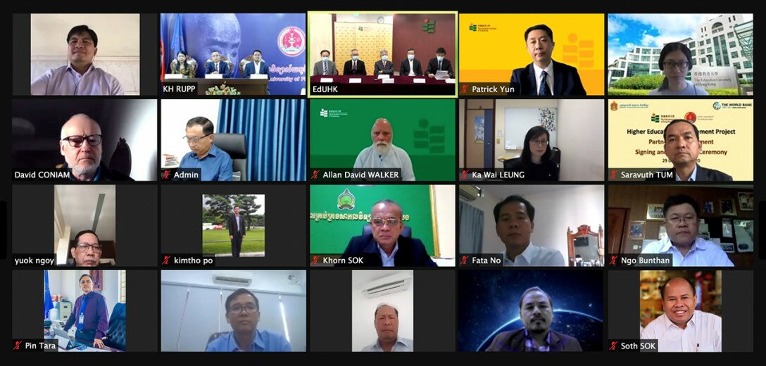 EdUHK holds a virtual ceremony for the official launch of a World Bank project that aims to build the capacity of higher education teachers in Cambodia.