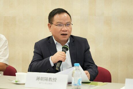 澳門大學法學院蔣朝陽教授於研討會上發言
