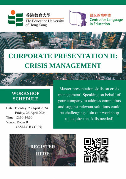 Corporate Presentation II:Crisis Management