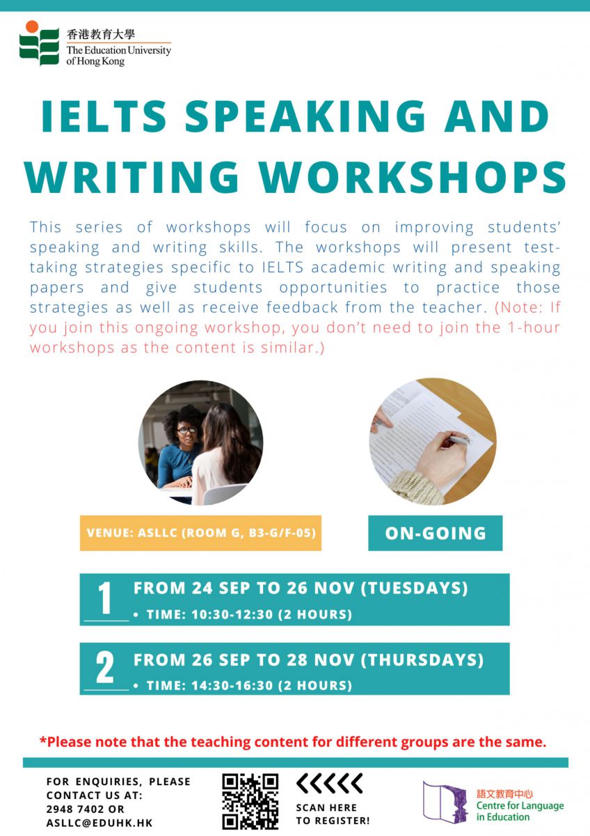 IELTS Speaking and Writing Workshops