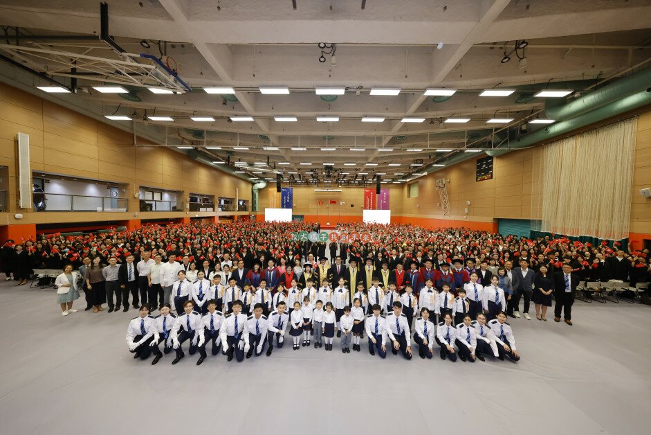 Over 1,000 students from EdUHK, EdUHK Jockey Club Primary School and EdUHK Early Childhood Learning Centre participate at the Academic Year Inauguration cum Flag Raising Ceremony