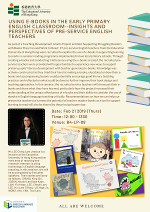 Using E-Books in the Early Primary English Classroom--Insights and Perspectives of Pre-Service English Teachers