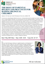 The Role of Parental Beliefs and Practices for Raising Bilingual Children 縮圖
