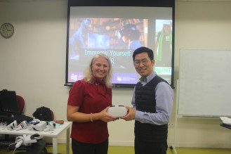 Dr. Regina Kaplan-Rakowski from the University of North Texas led an inspiring workshop and seminar on VR-assisted language learning on December 9th and 10th, 2024 缩图