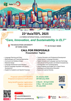 Call for Papers 23rd AsiaTEFL International Conference 2025 has begun!