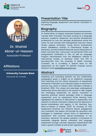 Meet Our Featured Speaker: Dr. Shahid Abrar-ul-Hassan!