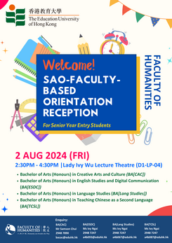 SAO-Faculty-based Orientation Reception for Senior Year Entry (SYE) Students