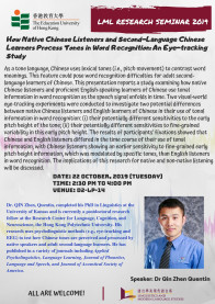 How Native Chinese Listeners and Second-Language Chinese Learners Process Tones in Word Recognition: An Eye-tracking Study