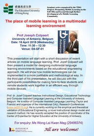 TDG Project Seminar: The place of mobile learning in a multimodal learning environment