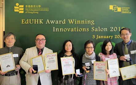 FHM academics showcased the award-winning projects at the EdUHK Award Winning Innovations Salon 2019