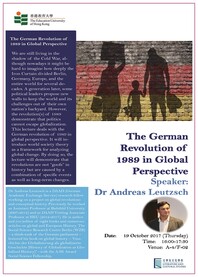 Dr Andreas Leutzsch -- The German Revolution of 1989 in Global Perspective