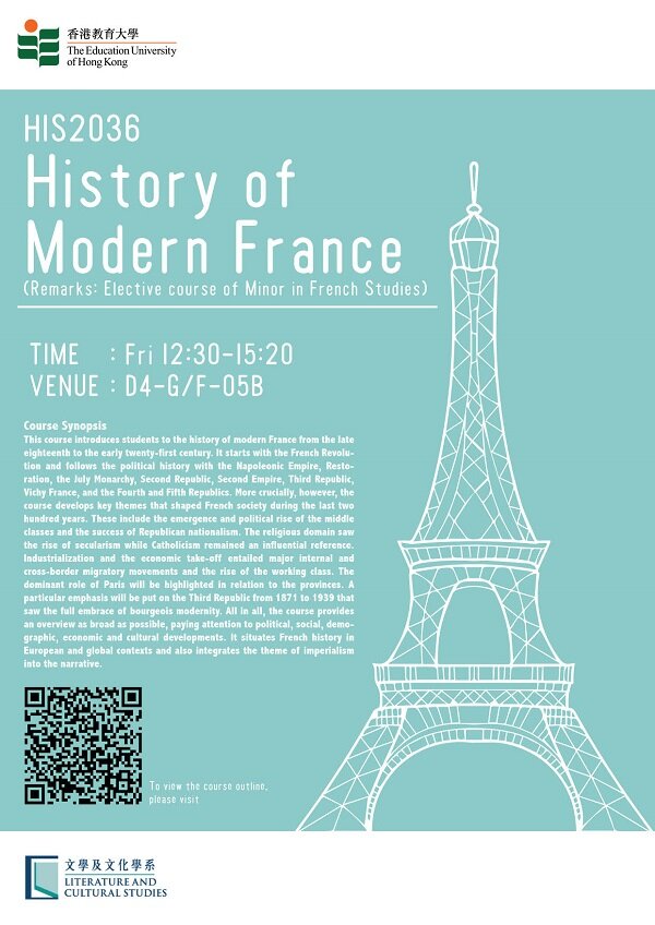LCS Course (sem 1): HIS2036 History of Modern France