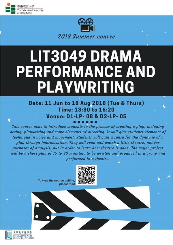 Summer Course (2018): Drama Performance and Playwriting