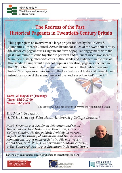 "The Redress of the Past: Historical Pageants in Twentieth-Century Britain" Dr Mark Freeman