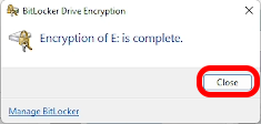 BitLocker setup