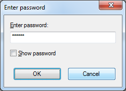 7zip password protected file doesnt ask for password