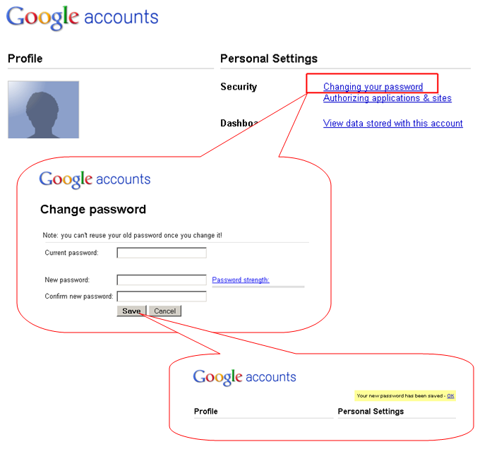 change google passwords