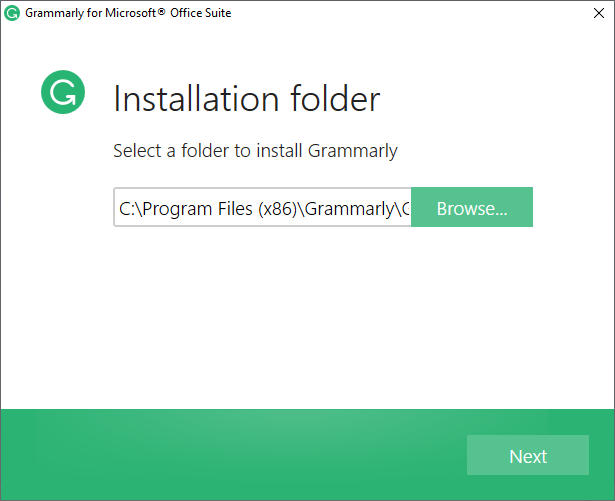 grammarly microsoft word cannot find path