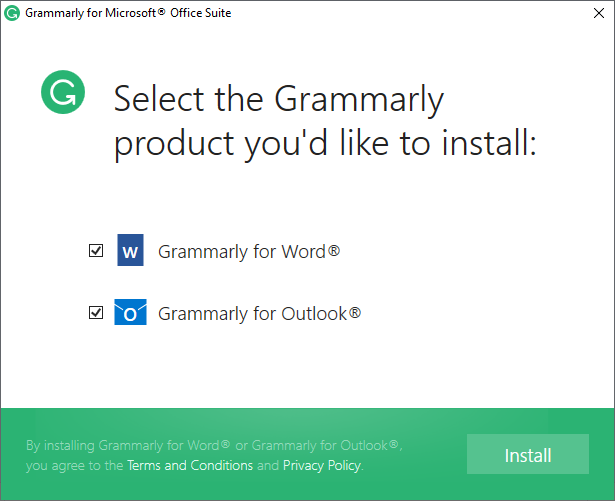 grammarly microsoft word canot find path