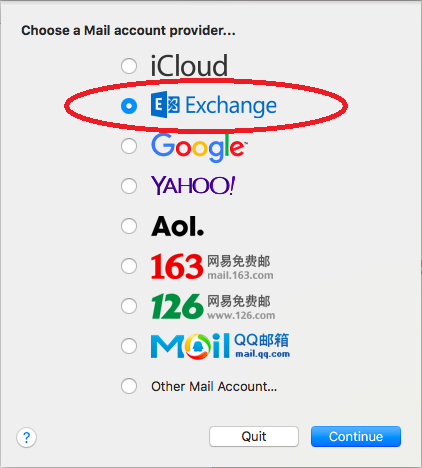 setup exchange on mac mail