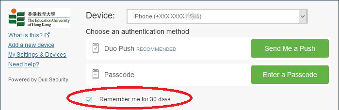 Remember me 30 days option