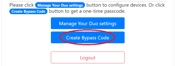Apply Duo Bypass code