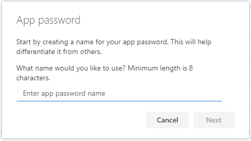 Naming for your app password