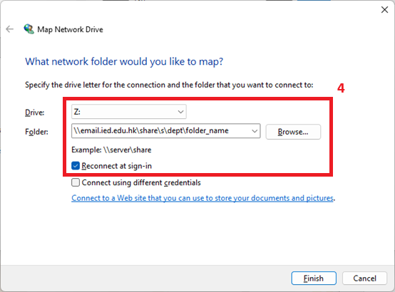 Map network drive Map network drive
