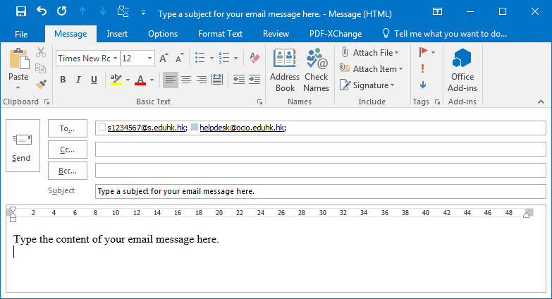 New Mail Message window