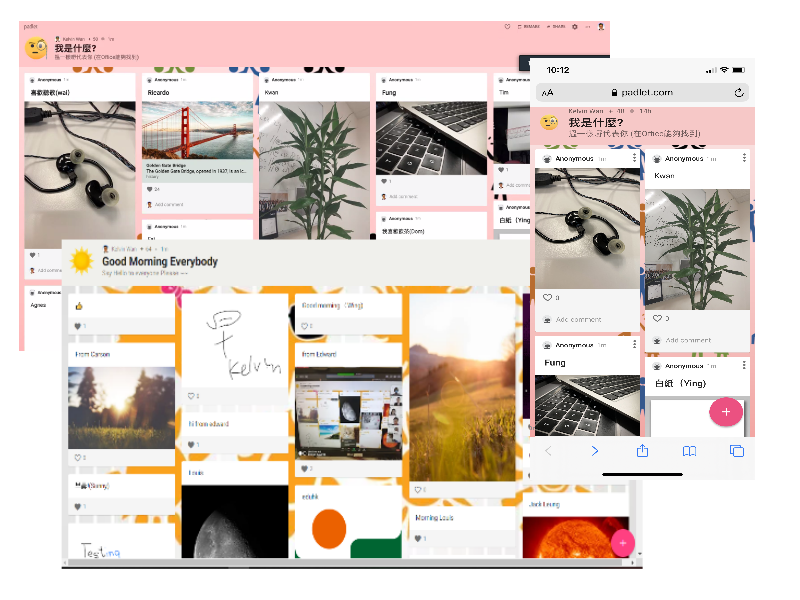 Padlet wall sample