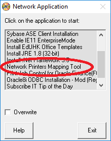 Network Printers Mapping Tool