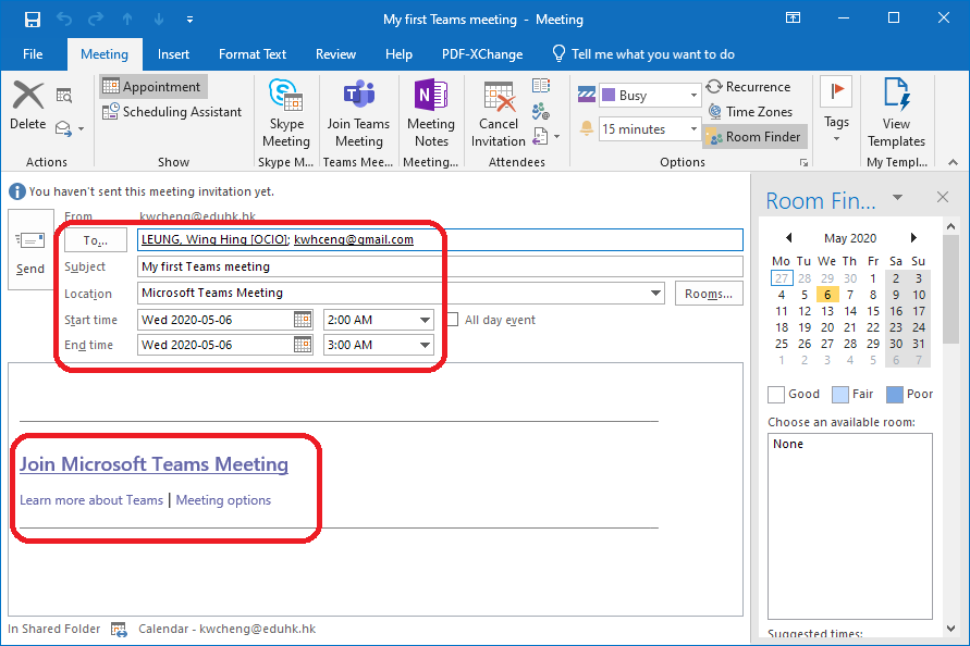 how to add event to outlook calendar