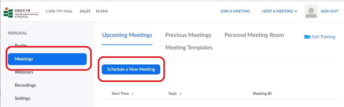 The image illustrate the schedule a meeting button