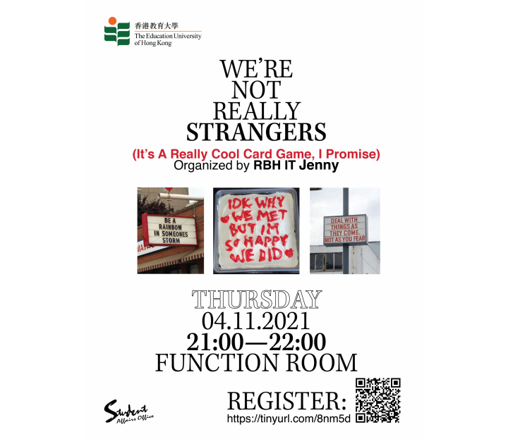 Jenny_We're Not Really Strangers_Poster